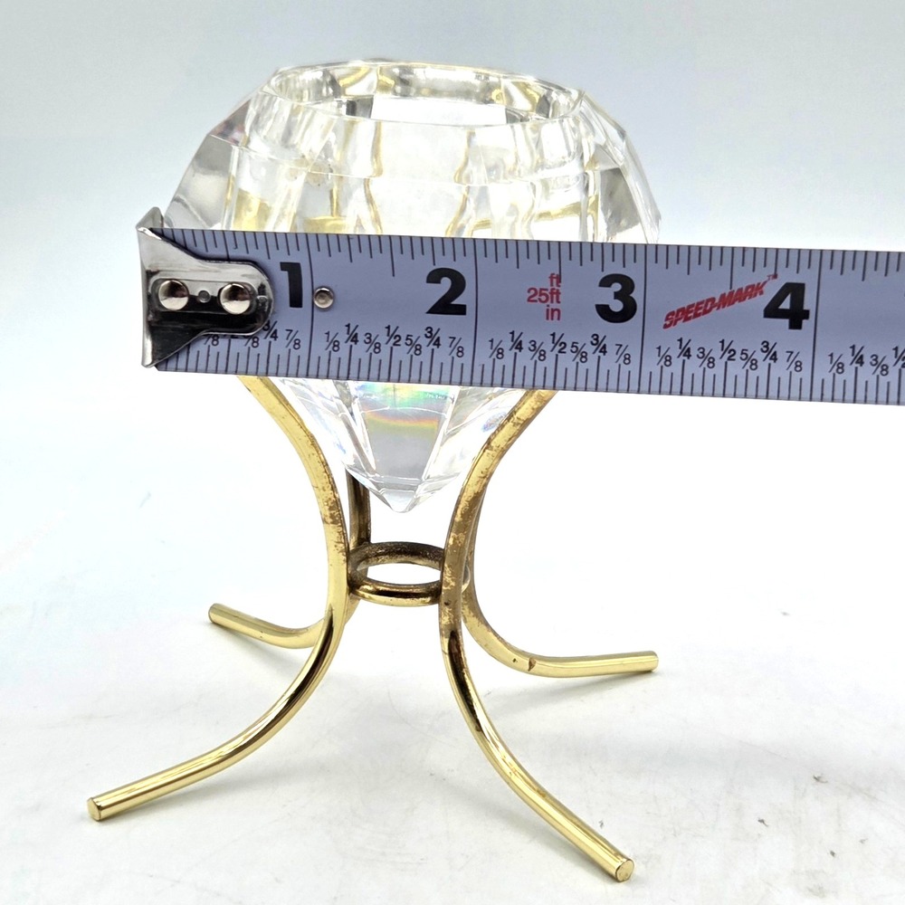 PartyLite‎ 24% Lead Crystal Diamond Shaped Solitaire Votive Candle Holder - Picture 6 of 6